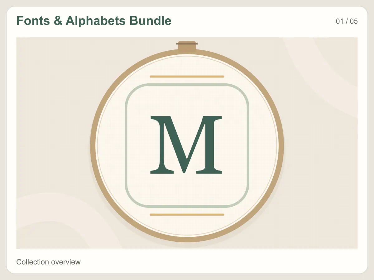 Fonts & Alphabets Bundle — collection preview 1 of 5